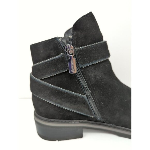 Blondo Boots Vital Ankle Booties Black Suede Casual Zip Waterproof Womens 8M - Picture 5 of 13